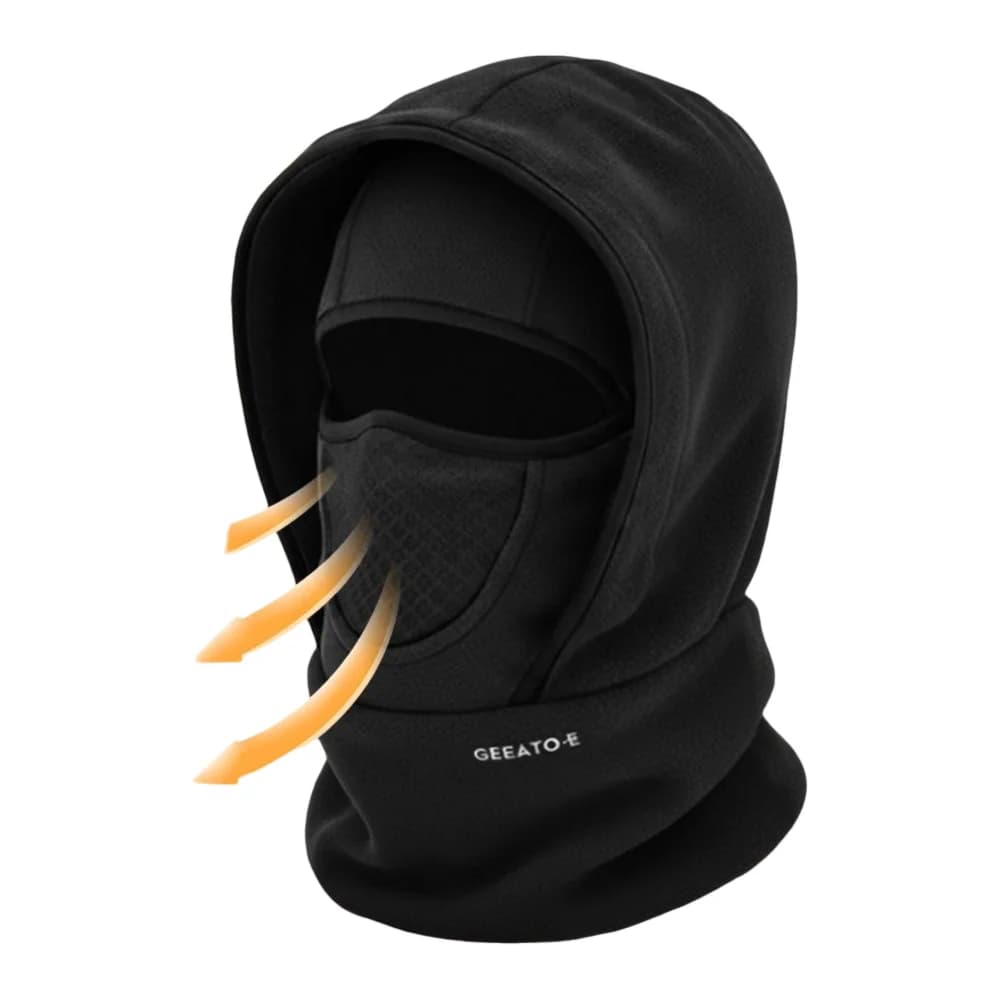 Cagoule polaire imperméable, chapeau thermique pour cyclisme, ski, chauffe-cou à capuche pour temps 