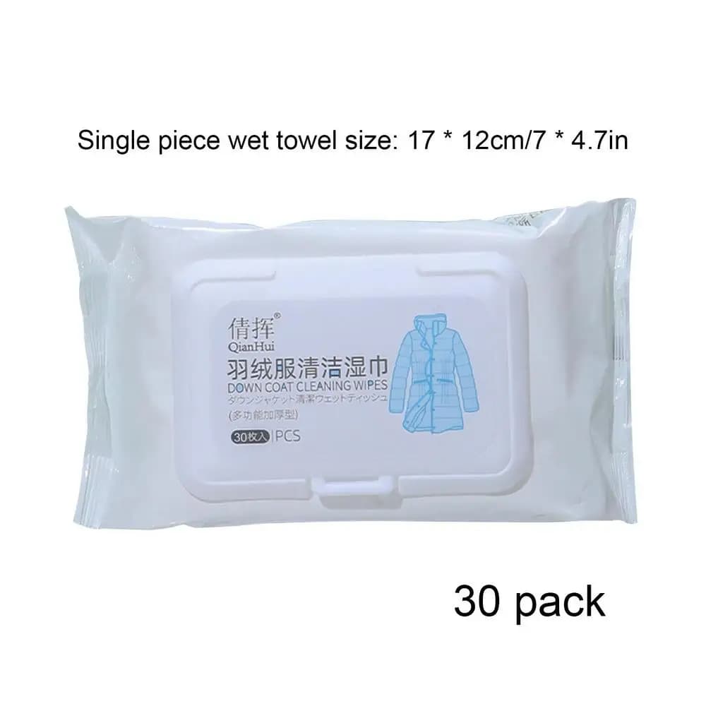 Lingettes nettoyantes pour doudounes et vestes – Élimination rapide des taches – Nettoyage sans lava