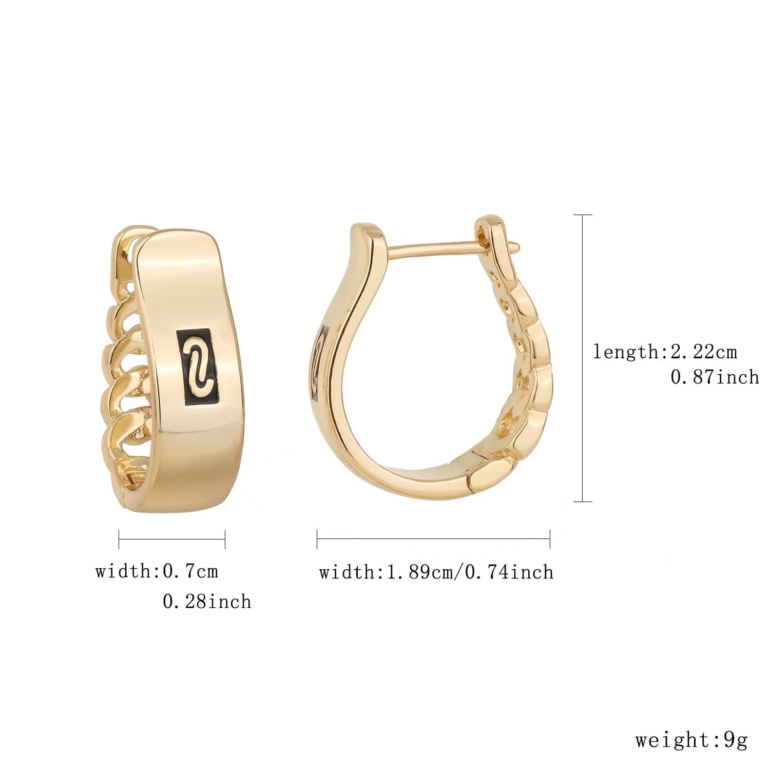 Boucles d'oreilles Monaco classiques en matériau hypoallergénique 14K – Accessoires simples pour les