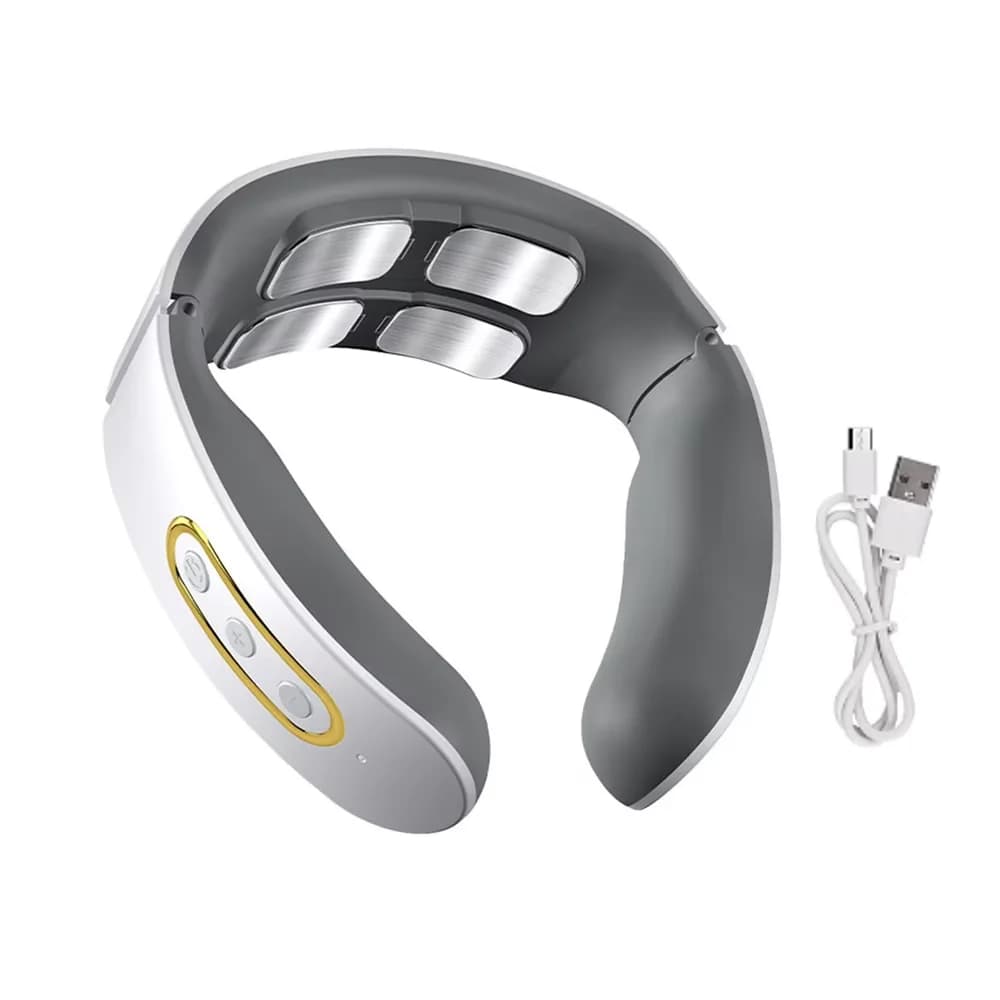 Masseur électrique intelligent pour le cou, avec impulsions EMS et chaleur infrarouge, appareil de t