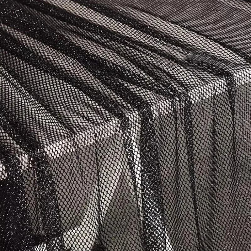 Tissu en filet à paillettes brillantes de 3/5/10 m - Résille extensible à grand trou avec matériau L