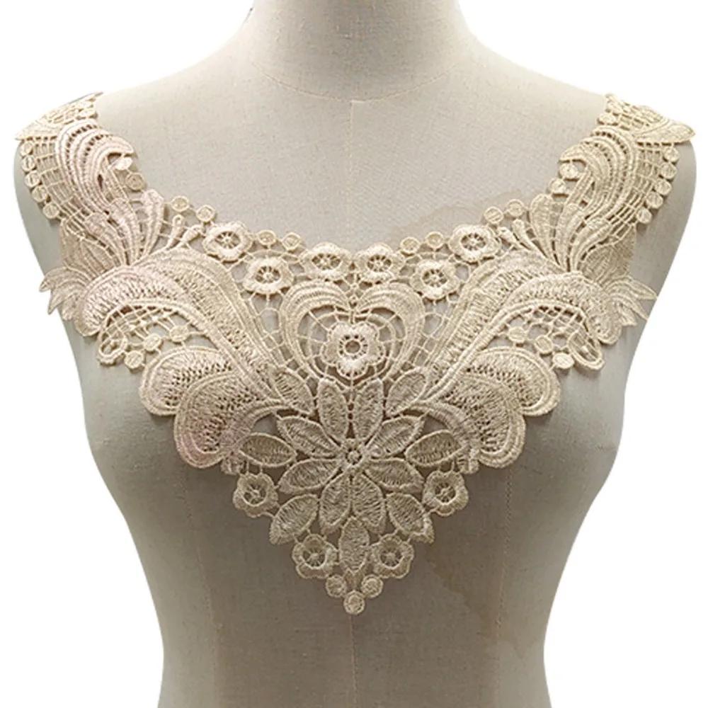 Col en dentelle creuse DIY, élégant faux col en dentelle, accessoires de vêtement raffinés, col brod