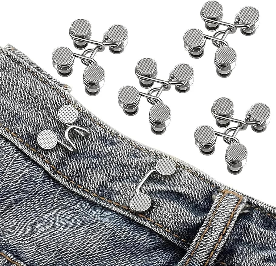 1/2/4 paires de boutons de serrage pour jeans, tendeur de taille pour pantalons, épingles à boutons 