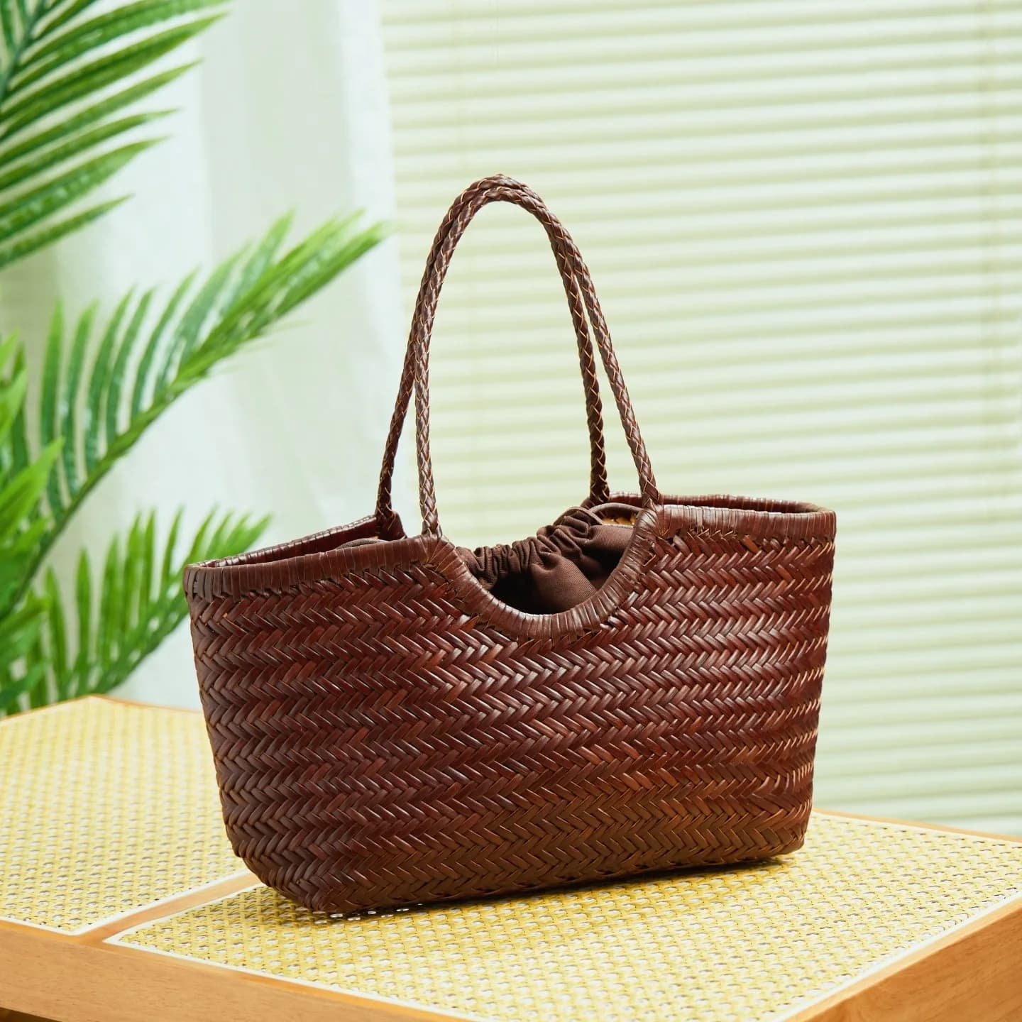 Sac à main pour femme, sac à bandoulière élégant, sac en panier tissé à la française, sac à main en 