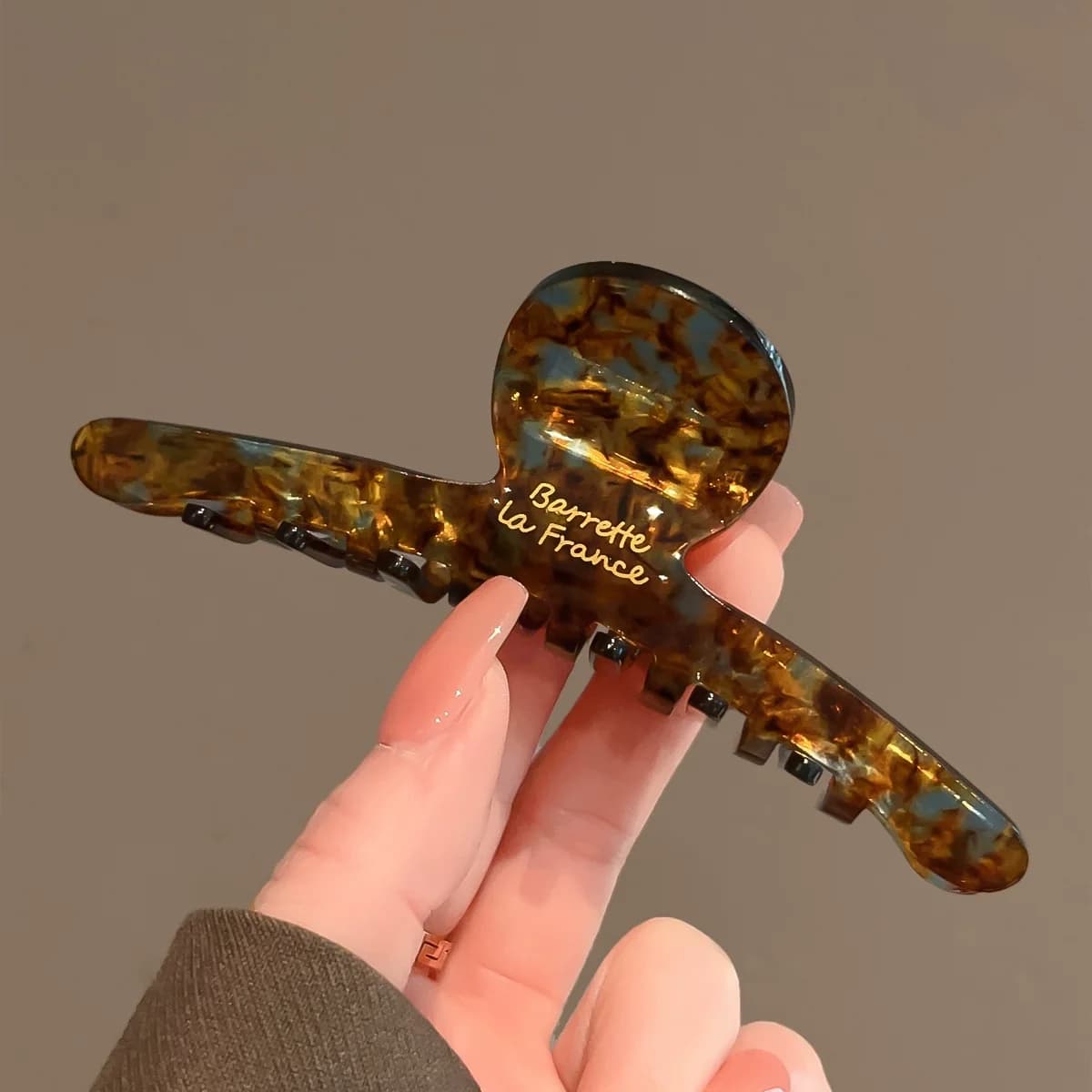 Pinces à cheveux léopard en acétate pour femmes, barrettes chics, pinces crabe, pinces de coiffure, 