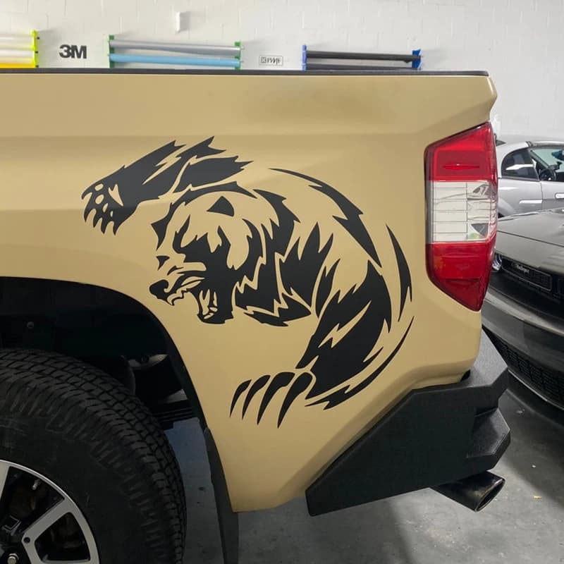 Autocollants en vinyle motif ours en colère/agressif, décalcomanies et stickers tribaux pour votre v