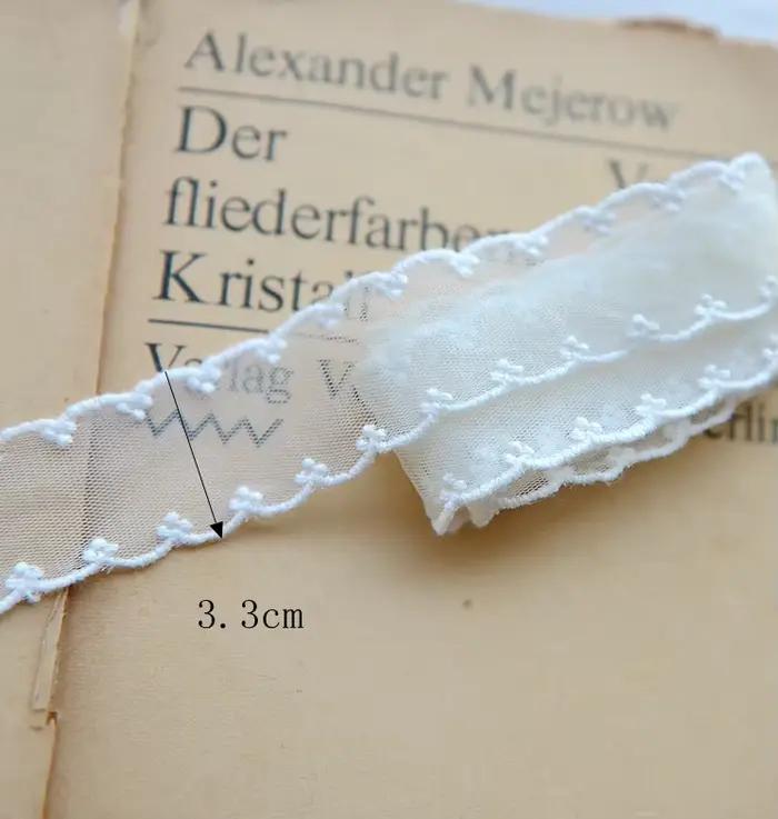 5 mètres jolie belle maille coton dentelle brodée dentelle bilatérale coupe poupée bricolage accesso