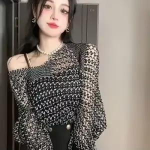 Pull tricoté creux pour femmes, nouvelle chemise à manches longues, haut décontracté et polyvalent,