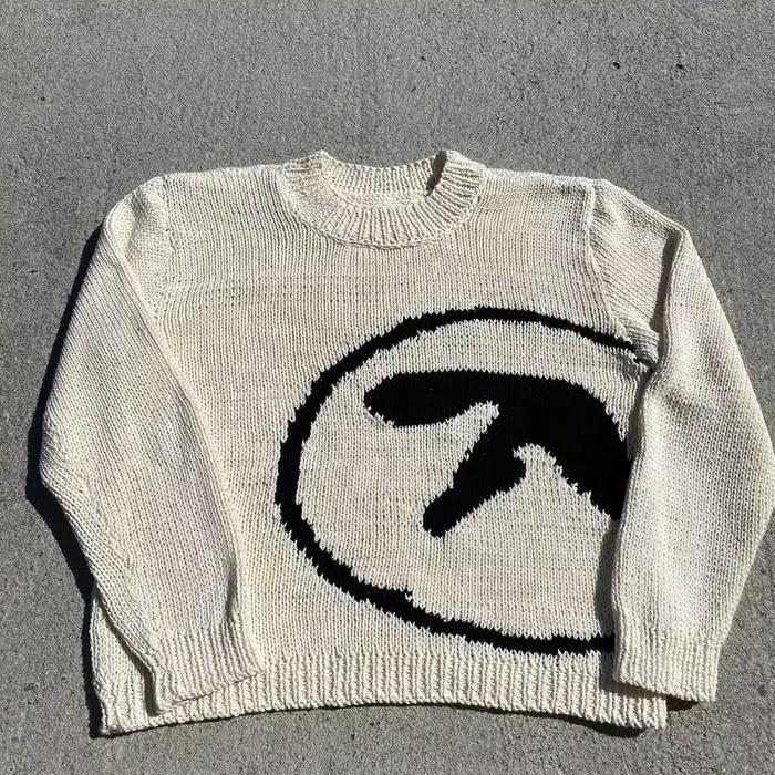 Pull femme Aphex Twin Knit Y2k automne pull à manches longues hauts Vintage tricots pull Streetwear