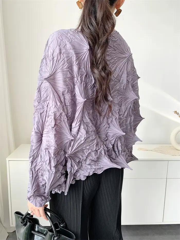 Veste plissée Miyake Pure faite à la main pour femme