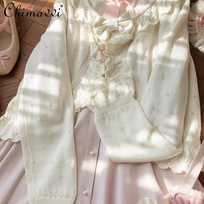 Lolita – Cardigan tricoté à manches longues pour fille