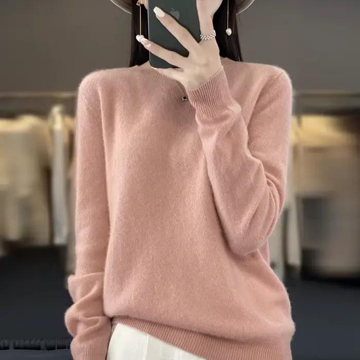 Pull en cachemire à col rond pour femme