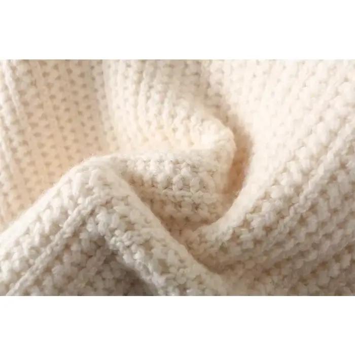 Pull à col rond Y2k pour femme, pull court en tricot blanc uni, Vintage, hiver