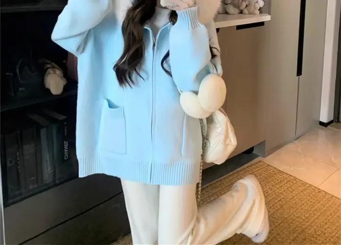 Veste pull à capuche pour femme