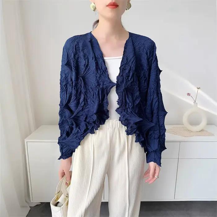 Veste plissée Miyake Pure faite à la main pour femme