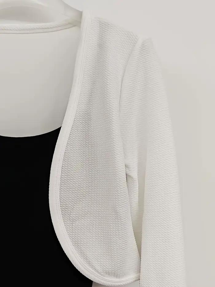 Boléro court léger à manches longues pour femme