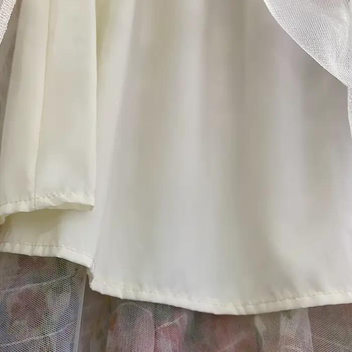 Nouveau en fleur imprimé maille irrégulière