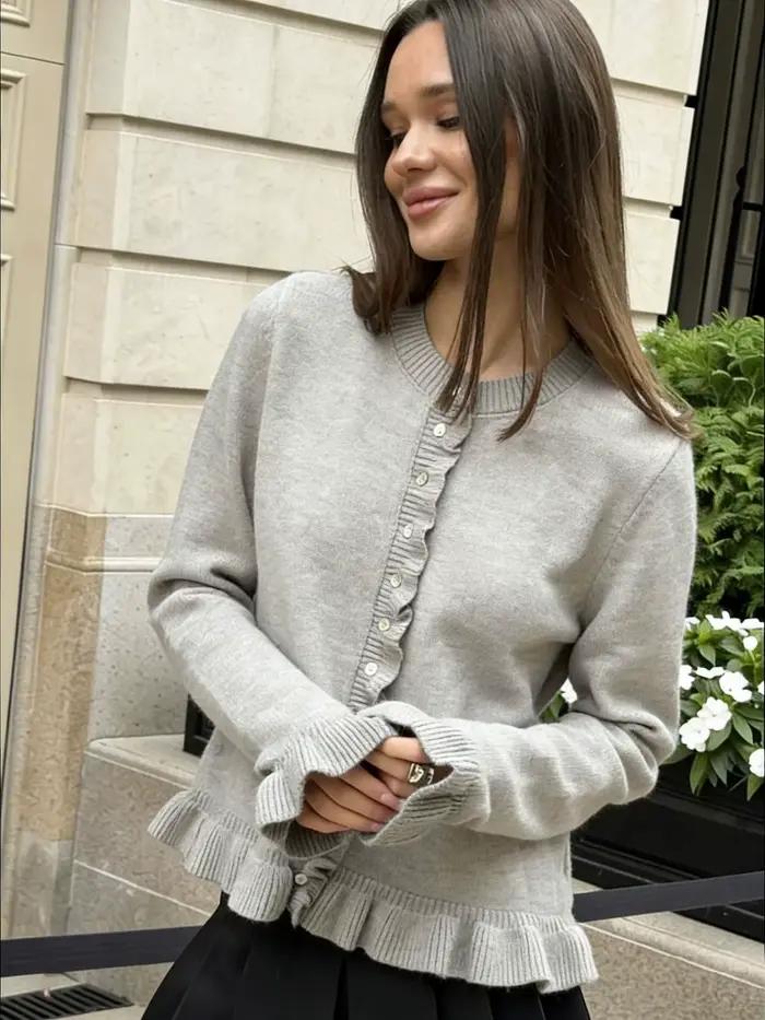 Pull ample et paresseux imprimé anguille pour femme