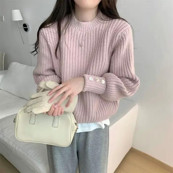 Veste pull à manches lanternes pour femme