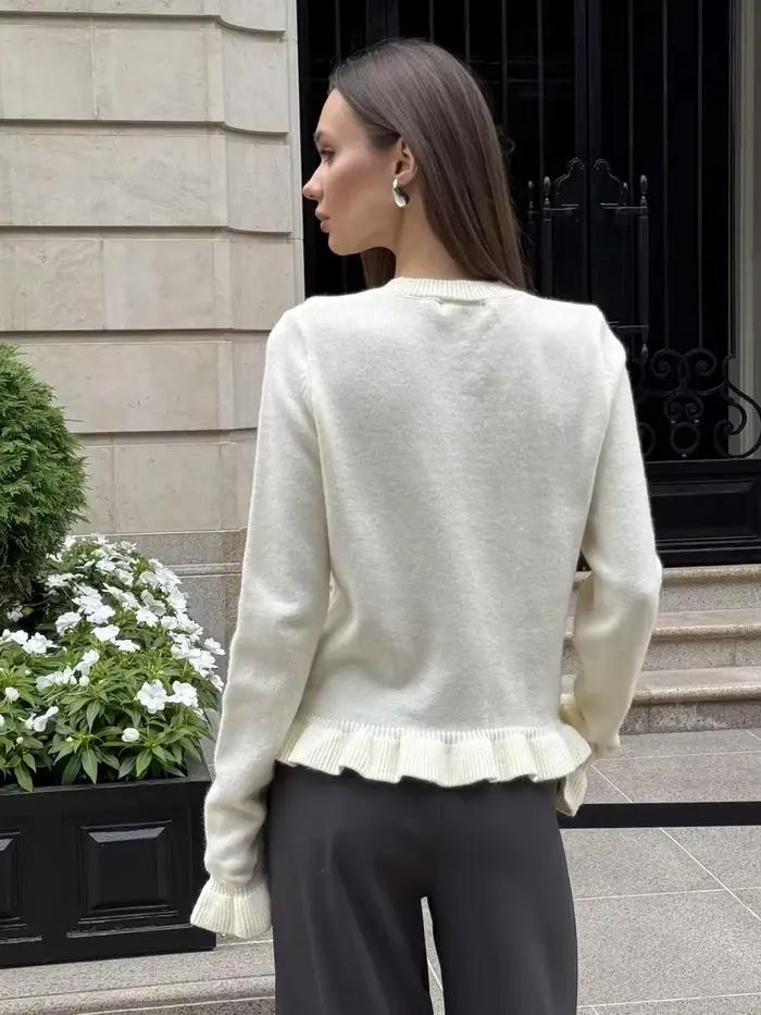 Pull ample et paresseux imprimé anguille pour femme