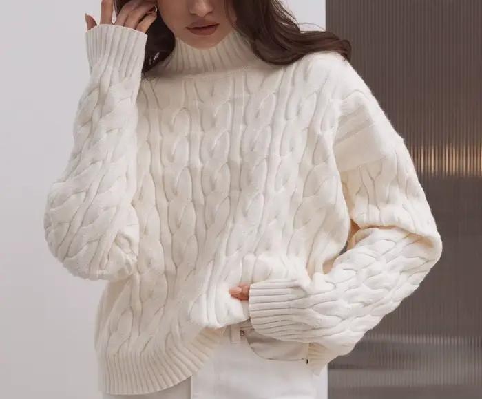 Pull à col haut 2025 automne et hiver nouveau Style