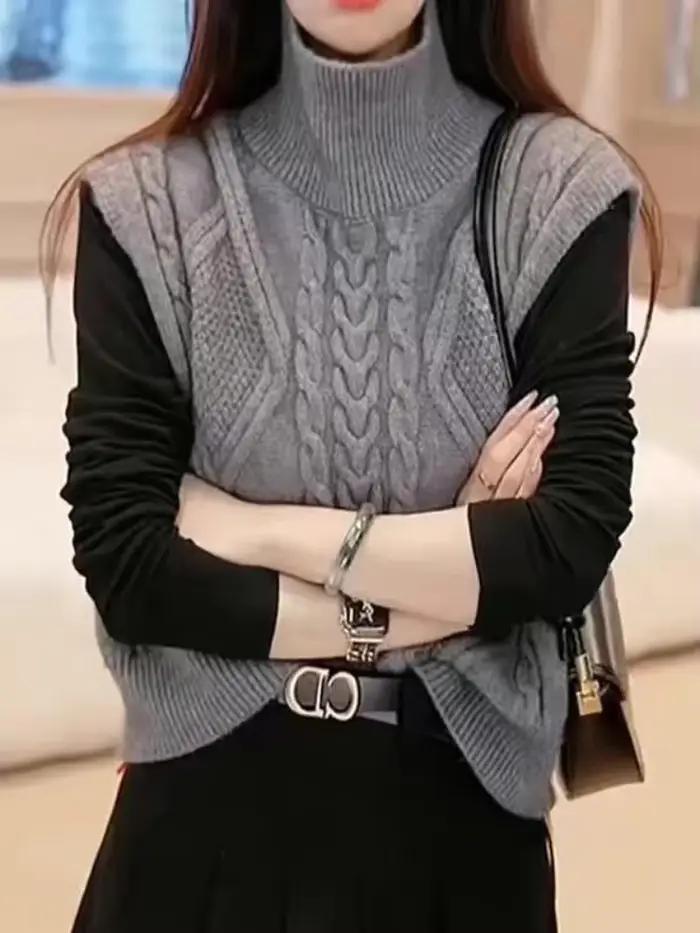 Pull femme Cardigan ample gilet tricoté