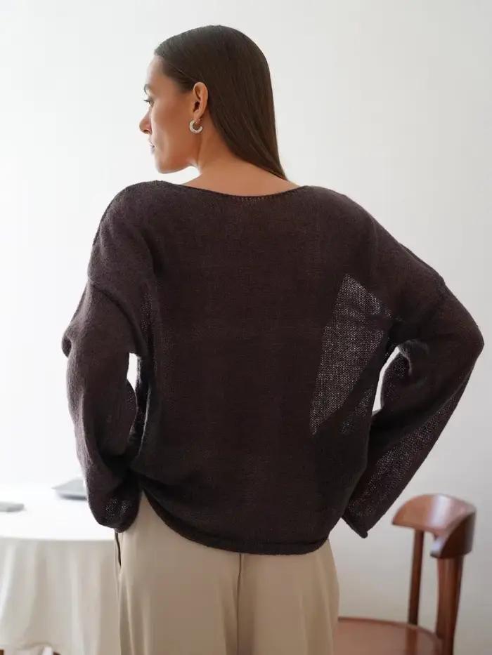 Wolfeel Pull Oversize Femme Chic Blanc Décontracté Été Automne