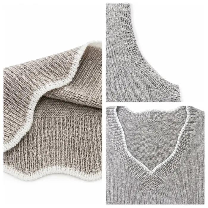 Gilet en tricot décontracté polyvalent pour femme