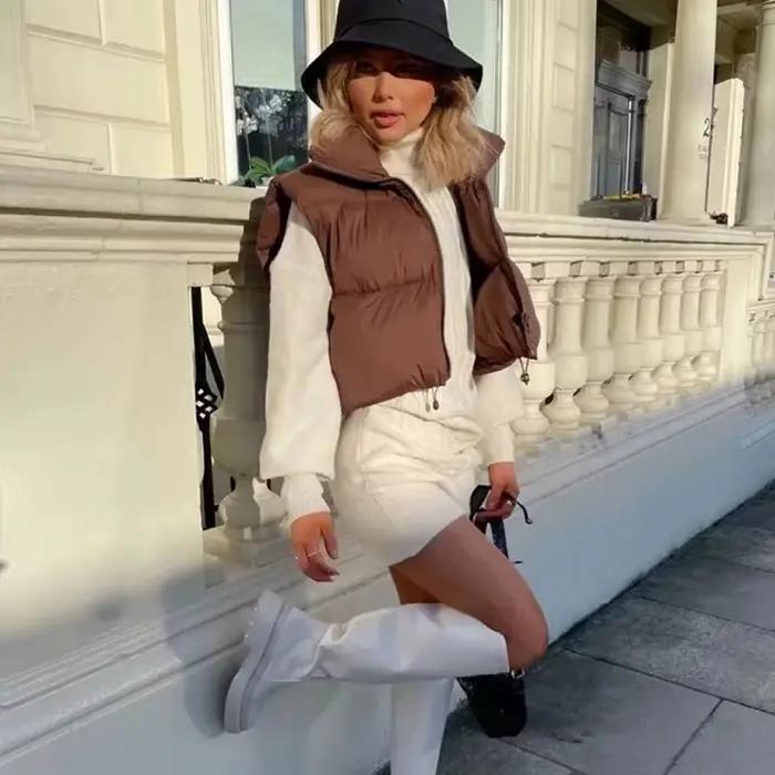 Gilet Femme Tendance Automne Hiver 2026 – Nouveauté Élégante à Col Montant