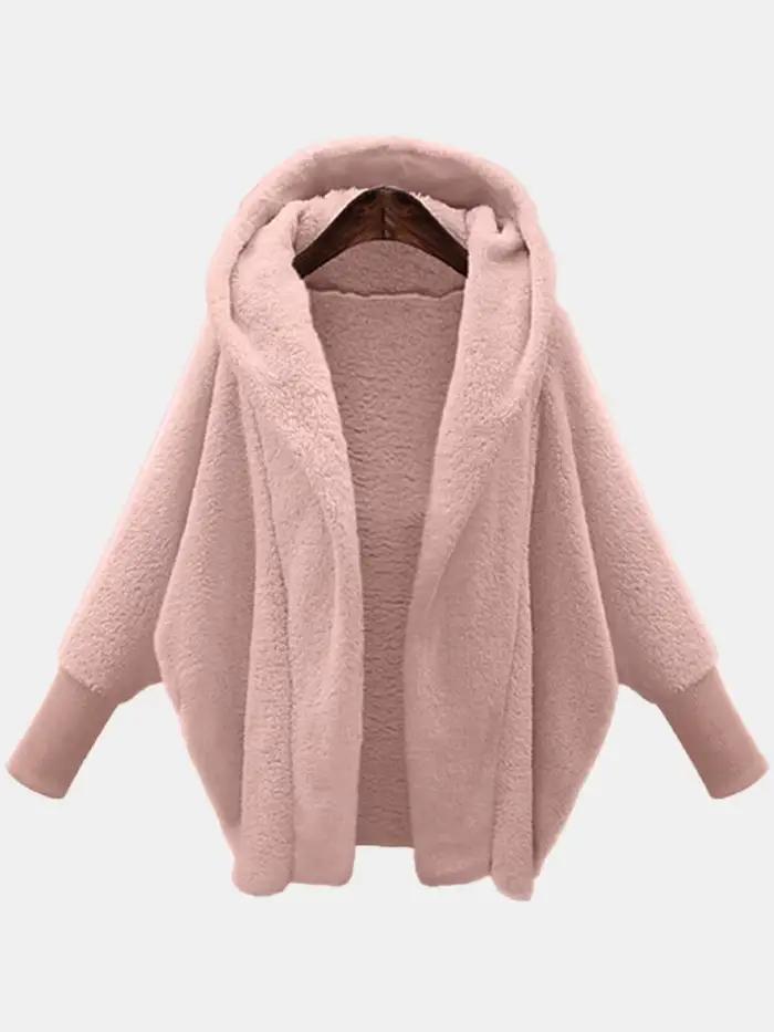 Veste cardigan monochrome à capuche Smile pour femme