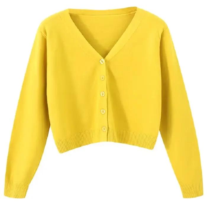 Cardigan multicolore à manches longues pour femmes