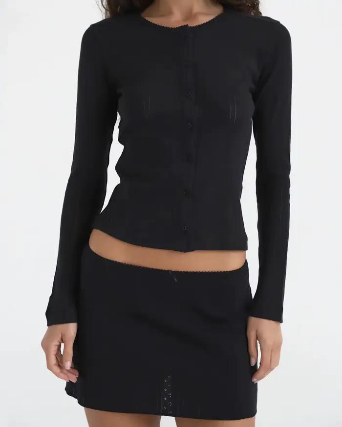 COUCOU-Cardigan à manches longues pour femmes, manteau blanc 107