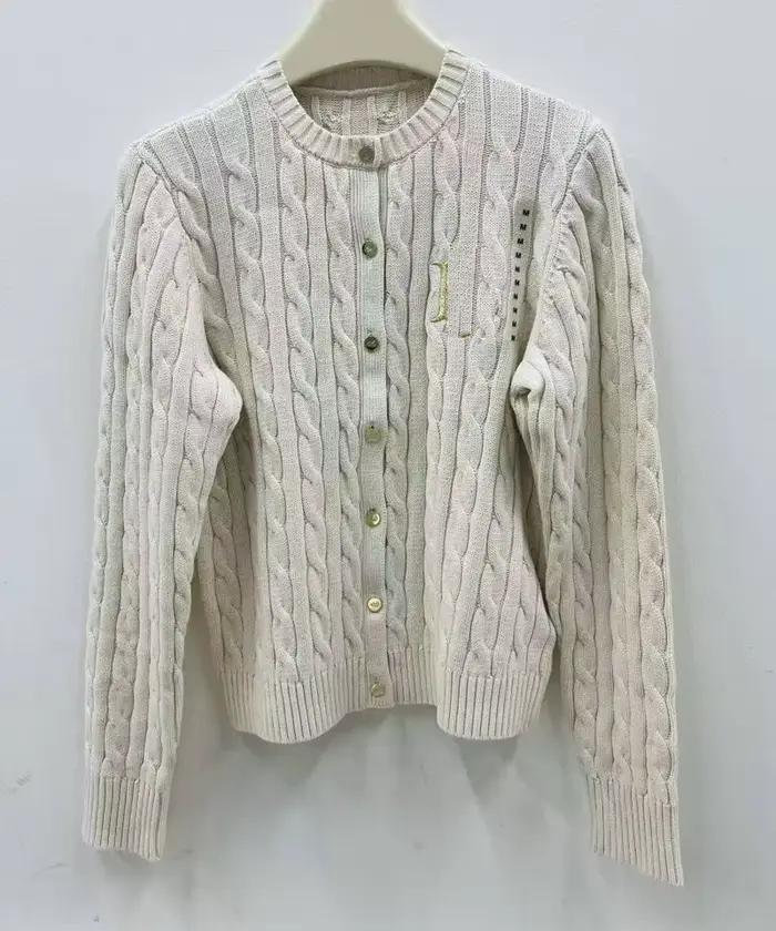 Nouveau cardigan en tricot torsadé style universitaire français