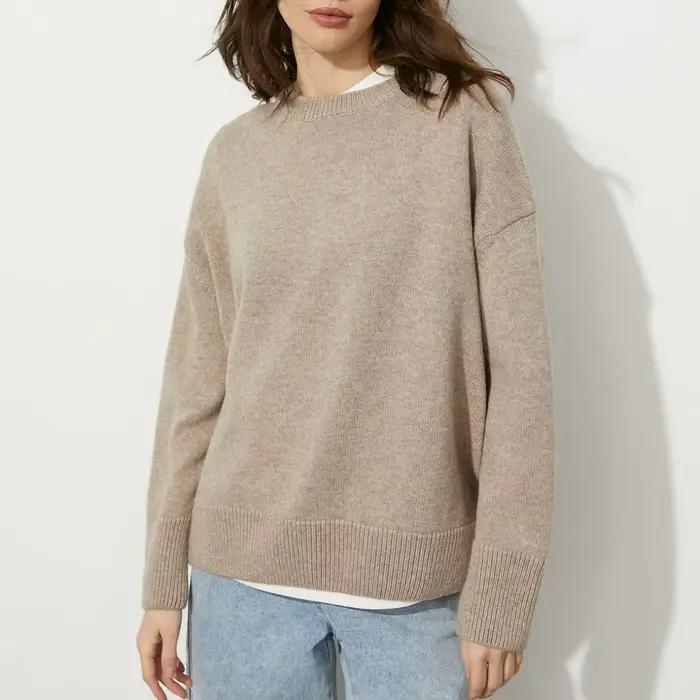 Pull à col rond pour femme, coupe ample, nouvelle collection automne et hiver