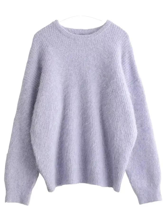 Pull à col rond Chic Ven en alpaga pour femmes, ample, décontracté, printemps-automne-hiver, cadeau parfait