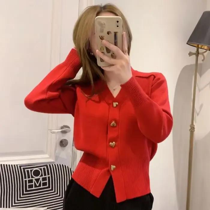 Cardigans amples rouges pour femmes