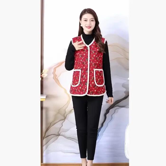 Cardigan en tricot imprimé pour femme d'âge moyen