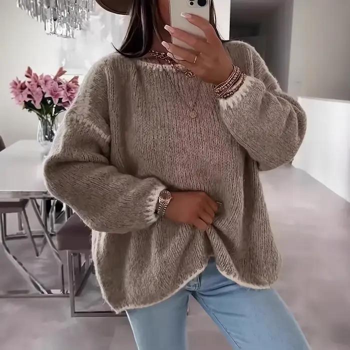 Pull en polyester décontracté pour femmes, confortable et élégant pour l'automne et l'hiver occasions spéciales