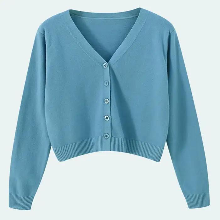 Cardigan multicolore à manches longues pour femmes