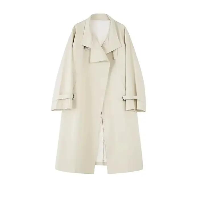 Coupe-vent femme 2025 printemps automne col montant élégant vêtement d'extérieur