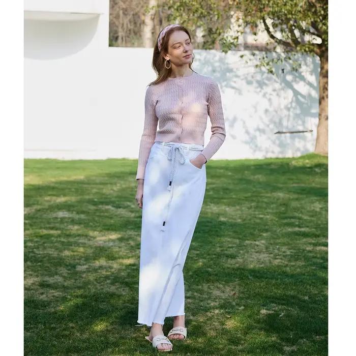Chemise sans manches et cardigan en tricot torsadé pour femmes, style décontracté, printemps été, coton mélangé, coupe régulière, sans manches, occassions spéciales