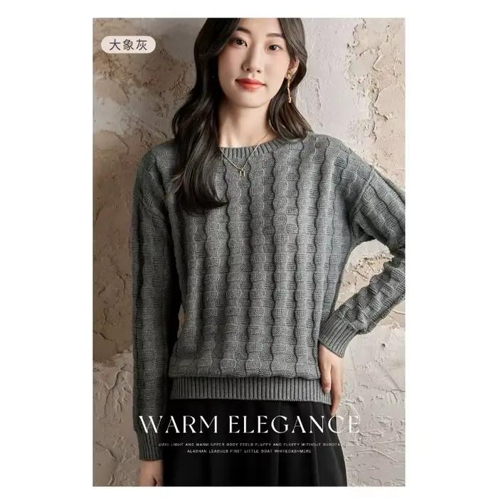 Pull tricoté en coton pour femmes
