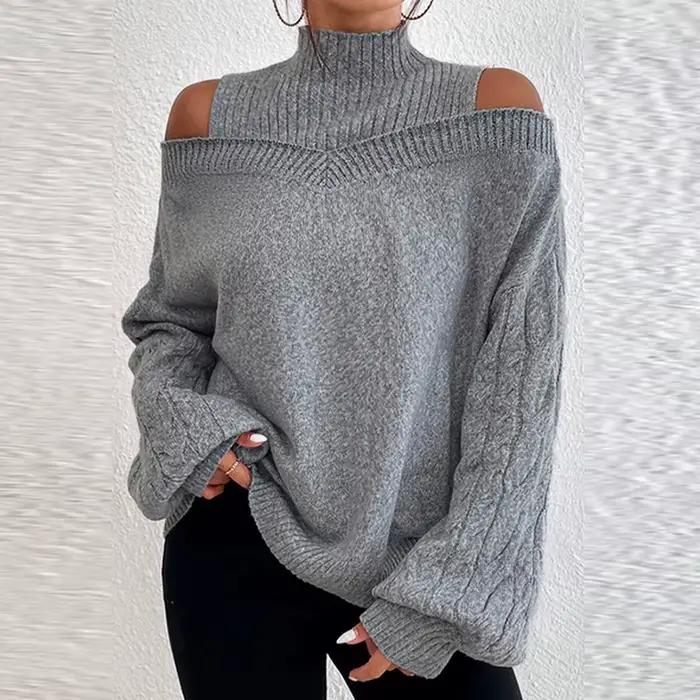 Pulls à col roulé à manches longues pour femmes