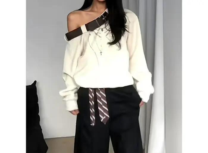 Pull à épaules tombantes pour femme