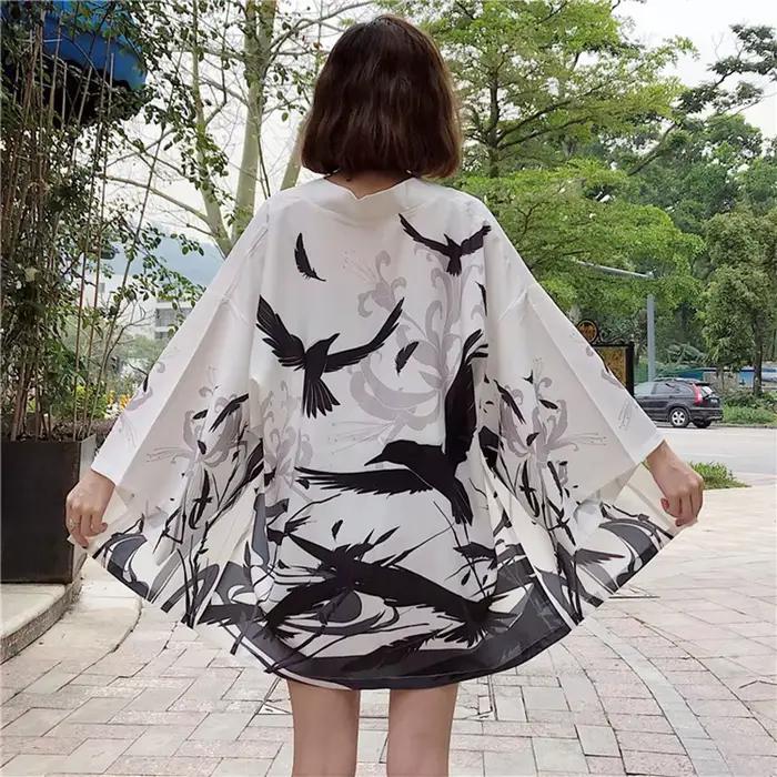 Kimono Cardigan femmes hauts et chemisiers japonais Streetwear haut pour femme été 2020 chemise longue