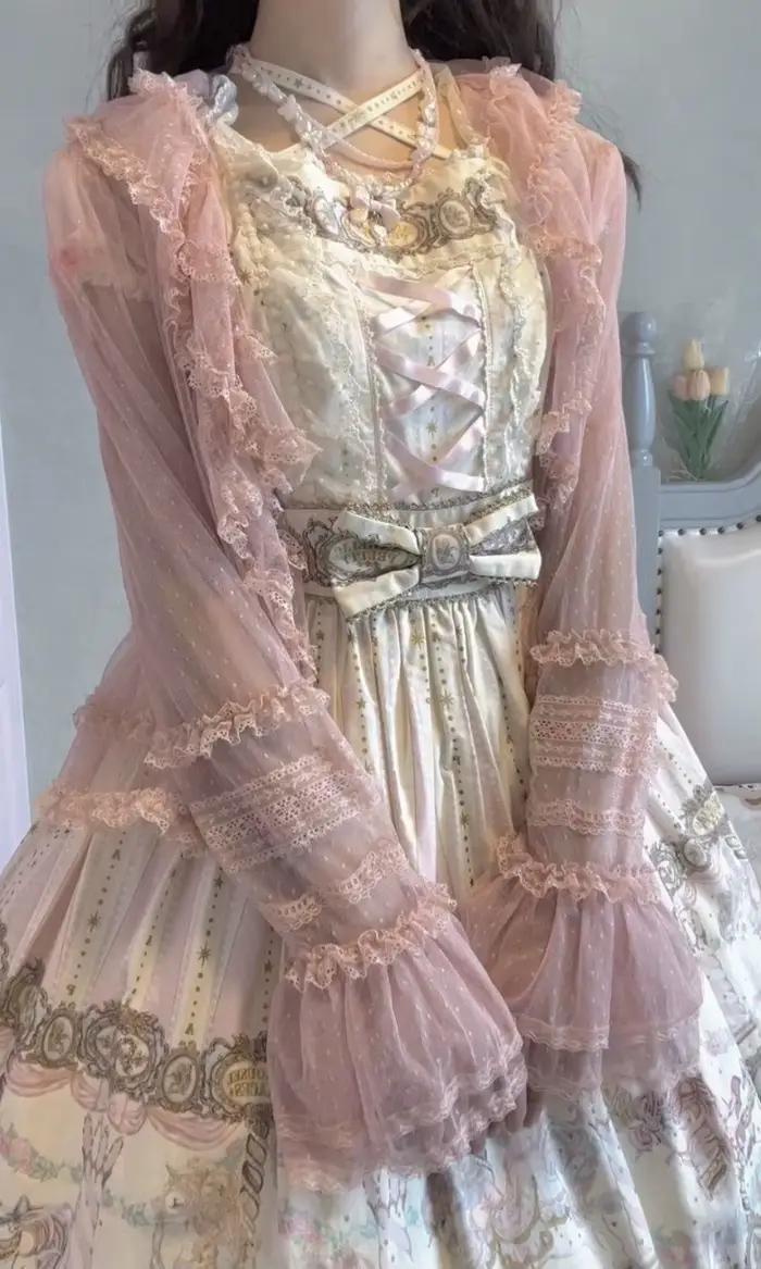 Automne Lolita doux mignon blanc Cardigan chemise femmes décontracté à manches longues couverture en dentelle mince Kawaii filles Blouse Shaw