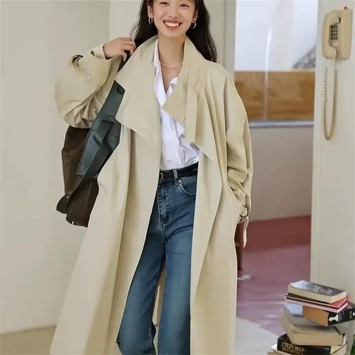 Coupe-vent femme 2025 printemps automne col montant élégant vêtement d'extérieur