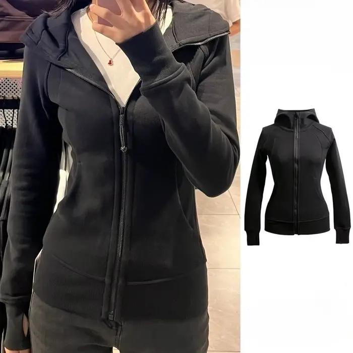 Pull à manches longues en polaire blanc et gris pour femme