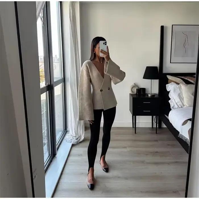 Pull tricoté pour femmes d'automne avec Style élégant