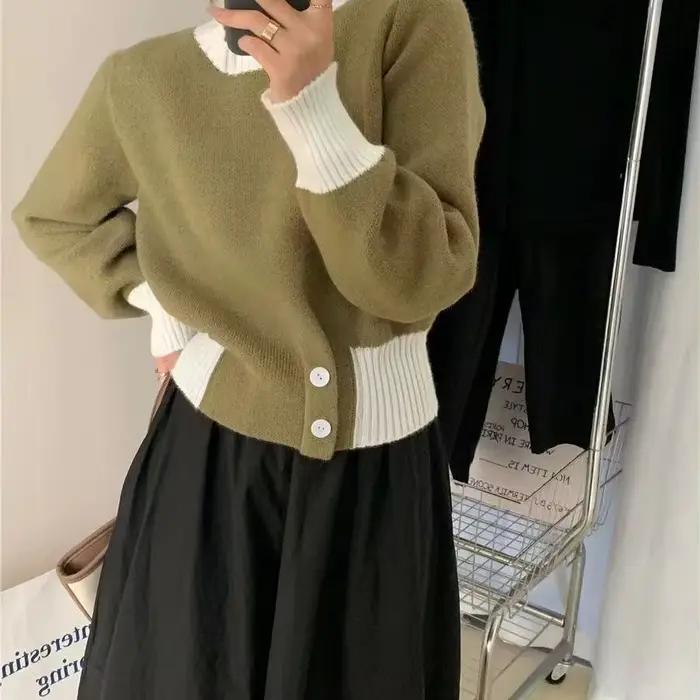 Pull en tricot polyester ample pour femmes automne hiver élégance décontractée confort style moderne ocassions spéciales